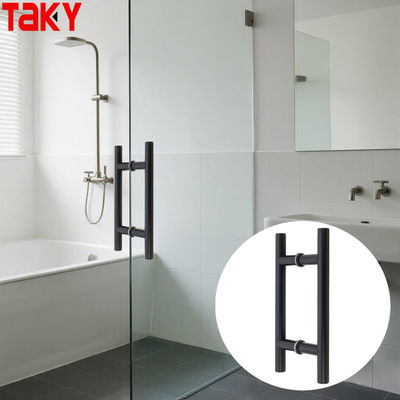 Buen precio Modern Commercial H Style Back-to-Back Glass Door Pull Push Handle en línea