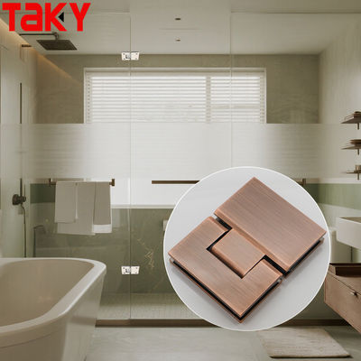 Buen precio 180 Degree Stainless Steel Rose Gold Shower Hinge Glass to Glass Hinge en línea