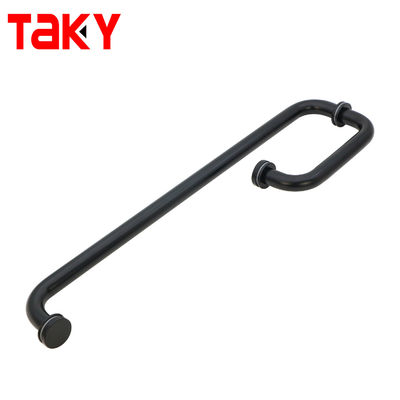 Buen precio Tirador de vidrio deslizante de acero inoxidable, tiradores de puerta de ducha tipo L, barra de toalla, manija de puerta de vidrio en línea