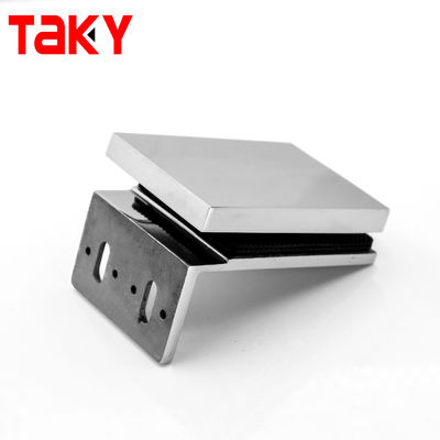 Buen precio Soportes de abrazadera de esquina de pared a vidrio de acero inoxidable de diseño moderno, abrazaderas de puerta de vidrio, bisagra de puerta de vidrio de ducha en línea