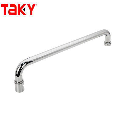 Buen precio Customized Polish Glass Door Handle Stainless Steel Bathroom Door Pull Handle Towel Bar en línea