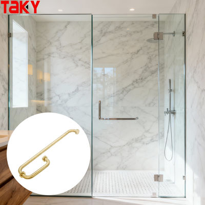 Tirador de puerta de cristal tipo G, barra de toalla de hotel de acero inoxidable de lujo moderno