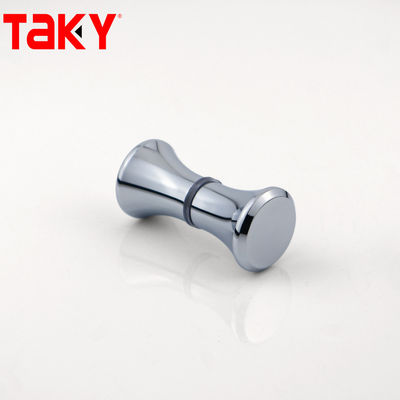 Buen precio New Design Silver Bathroom Door Double Hole Knob Shower Room Sliding Door Glass Handle en línea