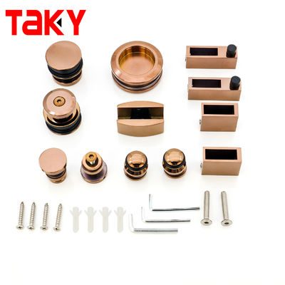Buen precio Rose Gold Stainless Steel 304 Sliding Door System Glass Door Hardware Kit en línea