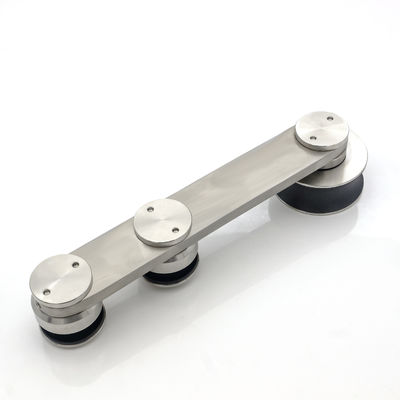 Sistema de puerta corredera de ducha sin marco de acero inoxidable, herrajes para puerta de Granero de vidrio para Hotel, Kit de puerta corredera