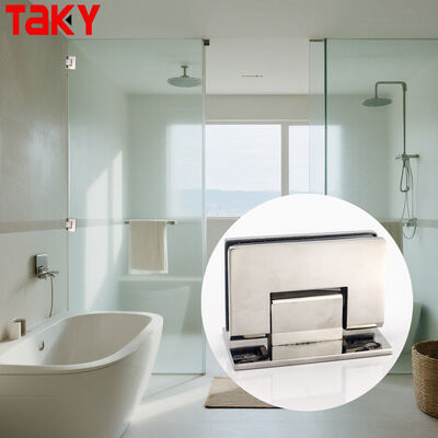 Buen precio 90 grados de montaje de pared de acero inoxidable bisagra de ducha de vidrio para 8-12mm bisagra de puerta de vidrio en línea