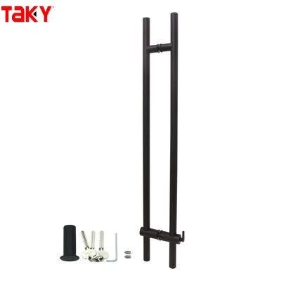 Buen precio Manija de puerta de vidrio con cerradura tipo H de acero inoxidable de estilo moderno para ducha y uso doméstico en línea