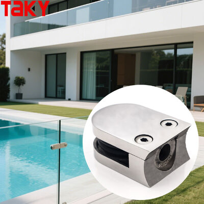 Buen precio Abrazadera de vidrio de acero inoxidable 316 para vidrio templado de 8-12 mm con diseño sin marco en línea