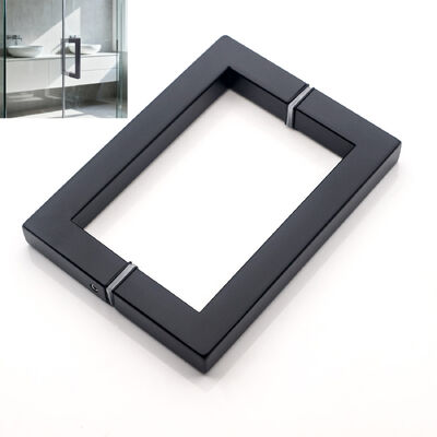 Moderno negro SS304 de acero inoxidable de la ducha manija de puerta de vidrio 203 * 203 * 19 * 1.0mm
