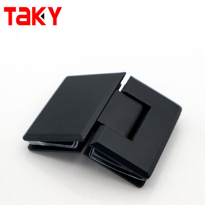 Buen precio Bisagra de puerta de cristal de acero inoxidable, hardware negro sin marco para puerta de ducha de 135 grados en línea