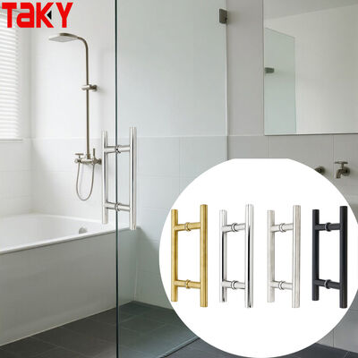 Moderno H tipo de acero inoxidable 304 doble lado de vidrio puerta de tira mango 203*203*19*1.0mm