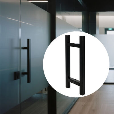 Buen precio Manija moderna para puerta de ducha de vidrio de acero inoxidable SS304 con tamaño de 203*203*19*1.0mm y acabado pulido en línea