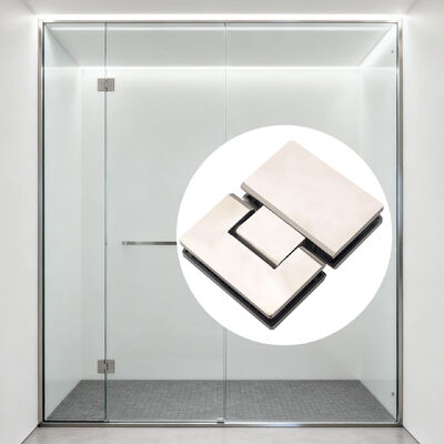 Buen precio 180 grados de apertura de acero inoxidable 304 cuadrícula de ducha sin marco para 8-12 mm de espesor de vidrio en línea