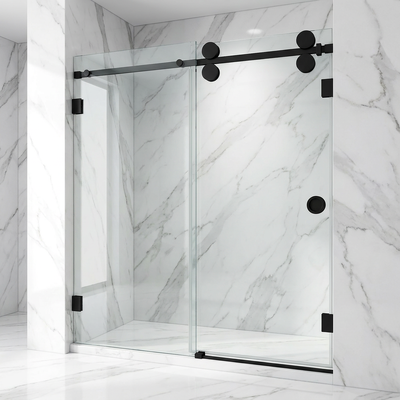 Buen precio Accesorios de hardware para puertas corredizas de vidrio para ducha de acero inoxidable, sistemas de rodillos para puertas de vidrio para baños en línea