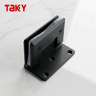 Buen precio Cuadrado negro mate de la puerta de la ducha de la instalación fácil bisagra de la ducha del acero inoxidable de 90 grados en línea