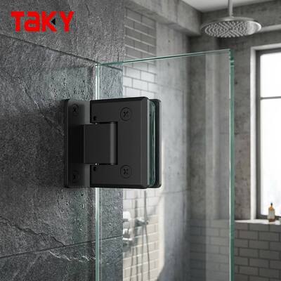Buen precio Bisagra moderna de puerta de ducha de vidrio a pared de 90 grados, bisagra de baño de acero inoxidable, vidrio sin marco para Hotel en línea