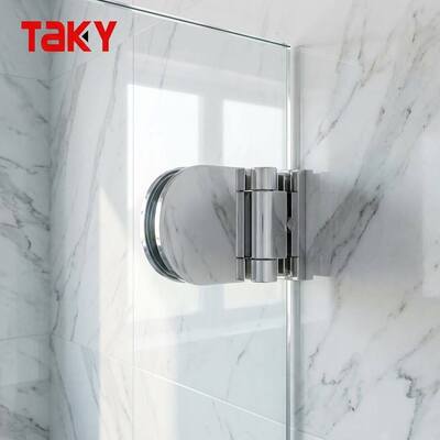 Buen precio Bisagra de puerta de ducha de vidrio a pared, ajustable, resistente, moderna, de acero inoxidable, 90 grados en línea