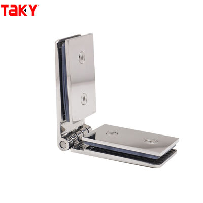 Buen precio Bisagra de puerta de cristal al por mayor, clip de baño de acero inoxidable, bisagra para cuarto de ducha de 180 grados en línea